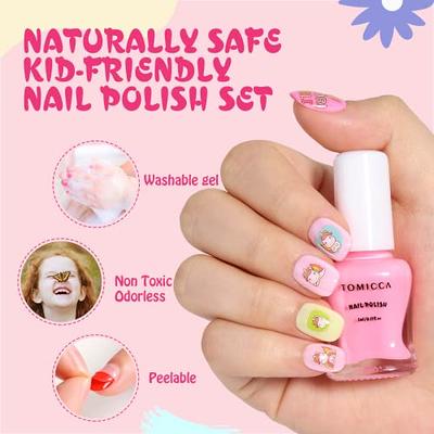 TOMICCA Nail Stickers for Kids - Nail Art Stickers, 12 Sheets Cute