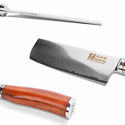 MITSUMOTO SAKARI 7 inch Japanese Nakiri Chef Knife, High Carbon Stainless  Steel Vegetable Kitchen Knife 