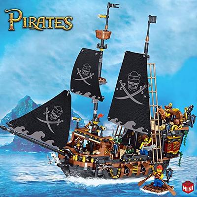 BRICK STORY Pirate Ship Building Sets Boat and Ship Model Pirate Toys  Building Blocks Pirate Ship Toys for Boys and Girls Pirate Adventure  Playset