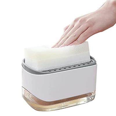 Dish Soap Dispenser Dishwashing Liquid Dispenser Countertop Hand Soap  Dispensers With Sponge For Kitchen Sink Bathroom