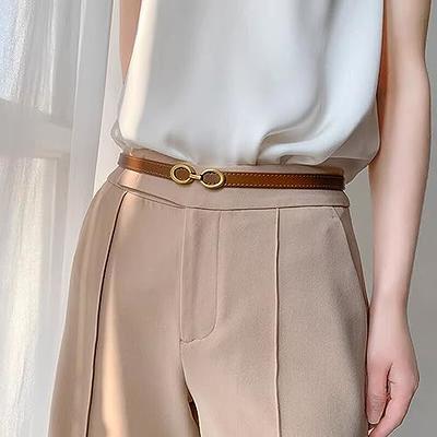 HOTWILL Women Skinny Belts for Dress Thin Waist Belt with Gold