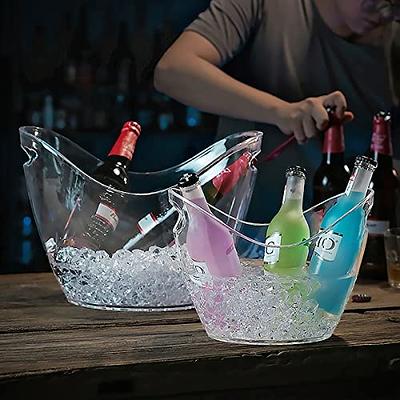 Ice Bucket Clear Ice Container for Freezer Cocktail Bar Party Restaurant