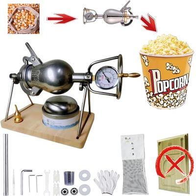 Great Northern 2.5 oz. Kettle Pink Little Bambino Countertop Popcorn Machine with Measuring Spoon, Scoop, and 25-Serving Bags