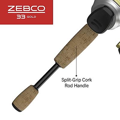 Zebco 33 Cork Micro Spincast Reel and Fishing Rod Combo, 5-Foot 6-Inch  2-Piece Graphite Rod with Cork Handle, Quickset Anti-Reverse Fishing Reel  with Bite Alert, Silver/Black