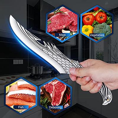  Gourmetop Kitchen Knife Set with No Drilling Magnetic
