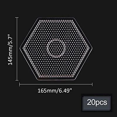  PH PandaHall 10 Pcs 5mm Hexagon Fuse Beads Boards Clear Plastic Perler  Bead Pegboards for DIY Craft Beads : Everything Else