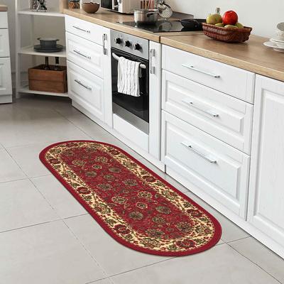 Ottomanson Non-Slip Rubberback Solid 3x5 Indoor/Outdoor Runner Rug