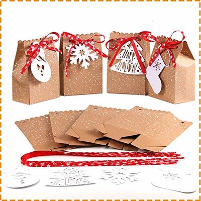 AZOWA Gift Bags Mini Small Kraft Paper Bags with Handles (4 x 2.4