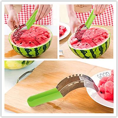 Watermelon Cutter, Extra Large Watermelon Cutter Slicer Tool, Stainless  Steel Watermelon Slicer, Comfort Silicone Handle, Fruit Slicer Cutter Corer