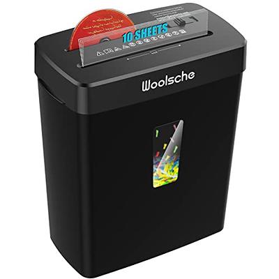 Basics 8 Sheet Cross Cut Paper and Credit Card Shredder with 4.1  Gallon Bin, Black