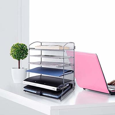  EASEPRES Extra Thick 6-Tier Mesh Desk Organizer Tray, Desktop  File Folder Sorter Holder for Mail Paper Document Letter Organization  Storage Accessories, for Office Home School Classroom, Black : Office  Products