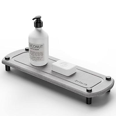 Zrfmib Sink Caddy, Instant Dry Sink Organizer, Natural Diatomite Stone Sink  Tray for Soap Holder Dispenser, Sponge Brush and Toothbrush Cup, Modern  Home Design, Suitable for Bathroom and Kitchen, Grey - Yahoo