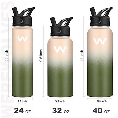 Reebok Stainless Steel Water Bottle with Athletic Design - Insulated Water Bottle 40 oz with Chug Lid - Double Wall Vaccum Insulated Sports Water