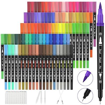 Kryc-35 Dual Markers Pen For Adult Coloring Book, Coloring Brush Art  Marker, Fine Tip Colored Pens For Kids, Bullet Journaling Drawing Planner