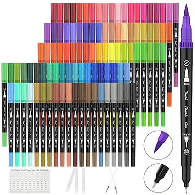 ai-natebok Dual Brush Marker Pens, Coloring Pens, 36 Colors 0.4