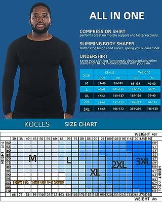 KOCLES Gynecomastia Compression Shirts for Men Long Sleeve, Seamless Slimming  Body Shaper Undershirt, Moobs Tummy Control Shapewear, Belly Stomach  Girdles, Sports Workout T-Shirts Tops (Black, Large) - Yahoo Shopping