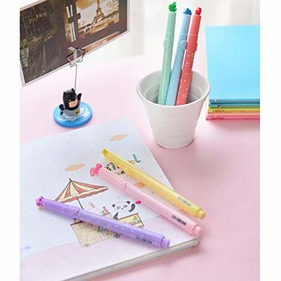 Cute Kawaii Novelty Stamp Highlighter Pen Marker Assorted Love Star Bear  Paw Music Cloud Kiss Shape School Kids Student Creative Stationery 12 Color
