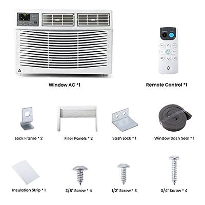 BLACK+DECKER 8,000 BTU Electronic Energy Star Window Air Conditioner with Remote  Control, White 