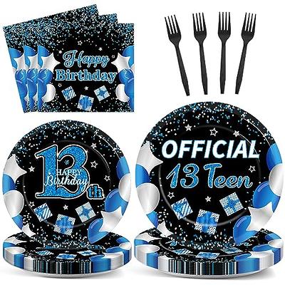 25 Guests 13th Birthday Party Supplies Plates Napkins Forks Set Disposable  Official Teenager 13th Tableware Paper Plates Dinnerware Decorations for  Kids Boys Teenager Favors - Yahoo Shopping