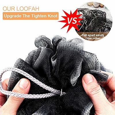 1 Pack, Black Bath Sponge Xl 75g Soft Shower Loofahs Balls For