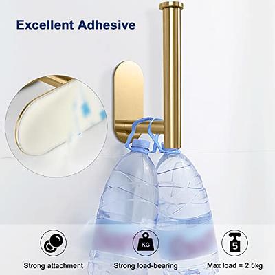 YIGII Adhesive Toilet Paper Holder - MST001 Self Adhesive Toilet Roll  Holder for Bathroom Kitchen Stick on Wall Stainless Steel Brushed