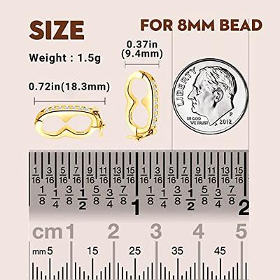 Necklace Shortener Clasp 18K Gold Over 925 Sterling Silver Pearl Enhancer  Clasp Connector with Cubic Zirconia Accents for 6~8mm (0.24~0.31 Inch) Bead  Crystal Gemstone Bracelet Made in Italy - Yahoo Shopping