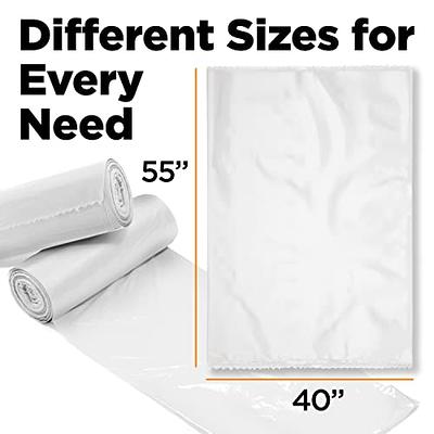 ToughBag 55 Gallon Trash Bags, 40 x 55 Clear Garbage Bags (150 COUNT) –  Heavy Duty 55 Gallon - 55 Gal Outdoor Industrial Garbage Can Liner for