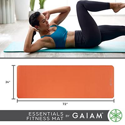 Gaiam Essentials Thick Yoga Mat - Fitness and Exercise Mat with