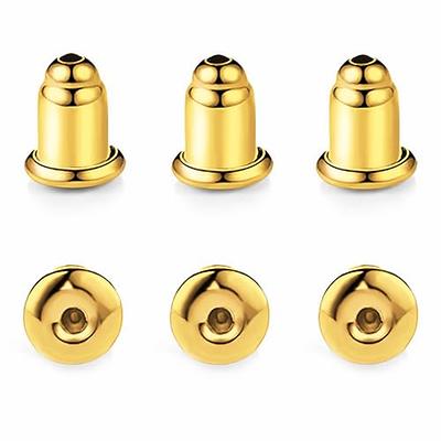  AoedeJ Stainless Steel Locking Earring Backs for Studs Locking  Earring Backs Replacements Earrings Backs Secure Earring Backs for Studs  (Gold)