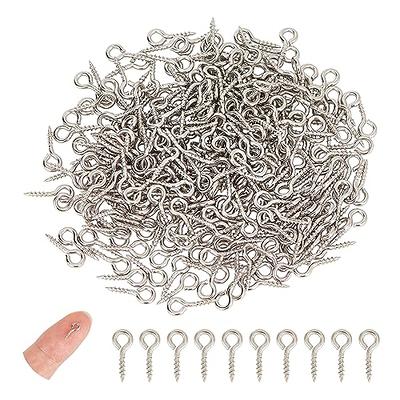 100pcs Screw Eye Pins Stainless Steel Small Head Hook Screw