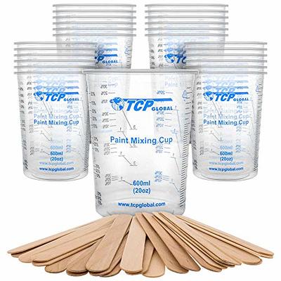 Canopus Paint Mixing Cups, Clear Plastic Cups for Paint, Epoxy, Resin, Oil,  Thinner, Pack of 12