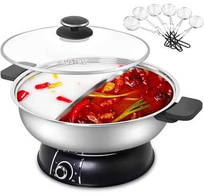 Shabu Shabu Hot Pot 12 Stainless Steel Pot Dual Site Divider with