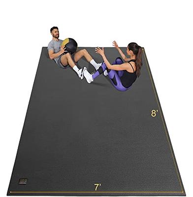 HAPBEAR Extra Large Exercise Mat-7'x5'/6'x4'x8mm(1/3 inch), Non