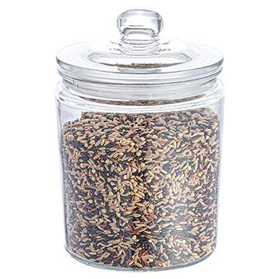 Vetri 0.5 Gal Glass Storage Jar - with Glass Lid - 6 inch x 6 inch x 8 1/4 inch - 1 Count Box, Clear