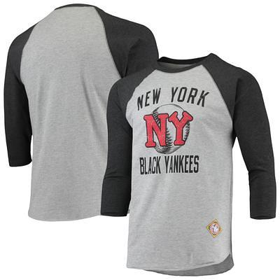 Men's Stitches Heathered Gray/Black New York Black Yankees Negro League  Wordmark Raglan 3/4-Sleeve T-Shirt - Yahoo Shopping