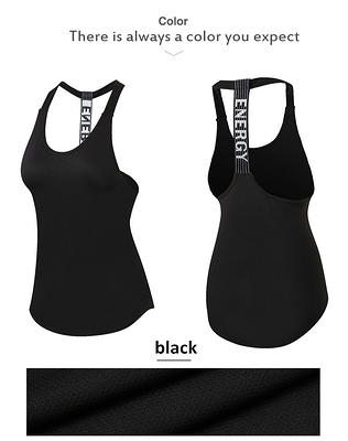 Hibelle Tank Tops for Women with Built in Bra, Workout Yoga Padded Sports  Bras Trendy Tanks Casual Loose Fit Summer Training Cycling Riding Gym  Running Jogging Shirts Black Medium - Yahoo Shopping