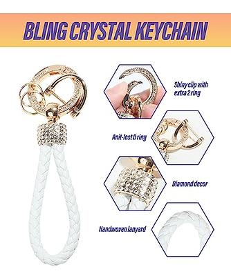 Bling Diamond Crystal Car Key Case Shell Cover With Key Chain For