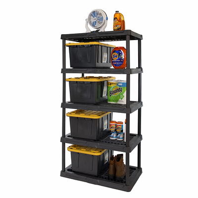 Hyper Tough 4-Tier Shelving Unit, W30 x D14 x H56 Multipurpose Home  Storage Organizer, Black