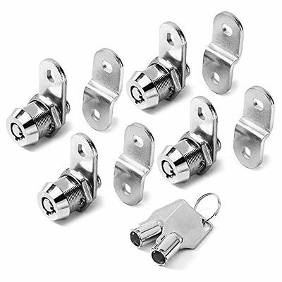 Tidorlou 4 Pack Combination Cabinet Lock, Password Coded Cabinet Lock,Combination Cam Locks with 1-1/8'' Cylinder Chrome Finish,Security Locks for