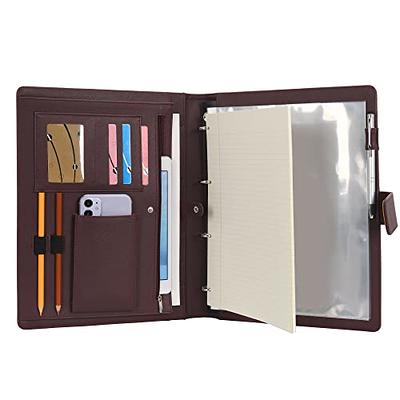 Zipper Portfolio Case with Removable Tablet Holder, Organizer Padfolio