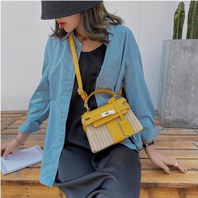 Straw Bag Handbag Beach Style Woven Market Bags Summer Color For Women  Designer Luxury Cute Zipper Matching Tote - Yahoo Shopping