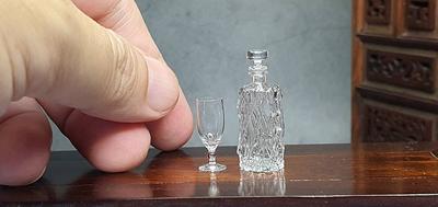 Dollhouse Miniatures Crystal Clear Embossed Glass Cookie Jar Bottle Canister  With Removable Lid Glassware Decoration - Yahoo Shopping