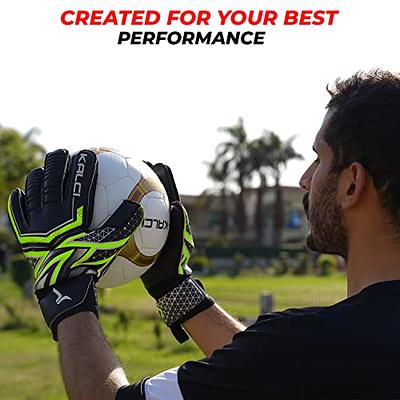 Vizari Sports Saturn Soccer Goalie Goalkeeper Gloves for Kids Youth & Boys, Football Gloves with Grip Boost Padded Palm and Fingersave Flat Cut