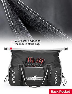 KEMIMOTO Motorcycle Dry Bag 50L Motorcycle Duffel Bag Waterproof Bag With  Mounting Straps and Outside Pockets Motorcycle Luggage Bag Motorcycle Gear