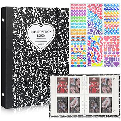 4-Pocket Kpop Photocard Binder A5 D-Ring Photocard Holder with 50Pcs Inner  Sleeves Korean Photocard Collect Book Holds 200 cards (White)