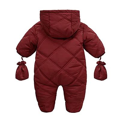 Baby Girl's Winter Snowsuit Cute Cartoon Bear Pattern Accessory Zipper  Breathable Coat Ear Fleece Hoodie Footie for 18-24M Baby Red(E1) - Yahoo  Shopping