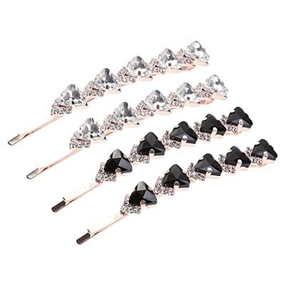 BIUDECO Bridal Hair Clip 4 Pcs Diamond Headpiece Rhinestone Hair