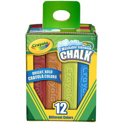 Crayola Washable Sidewalk Chalk in Assorted Colors, 64 Count , Gift for Kids