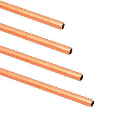 QuQuyi Copper Pipe 5/8 OD × 9/16 ID Seamless Round Copper Metal Tube (300mm), 2pcs
