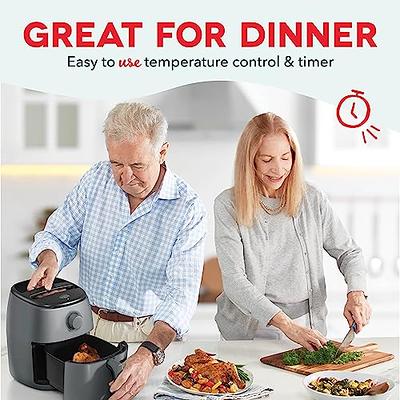 Cosmo 2.3 Quart Electric Air Fryer with Temperature Control, Timer, Auto Shut-Off, Non-Stick Tray, 1000W, Black